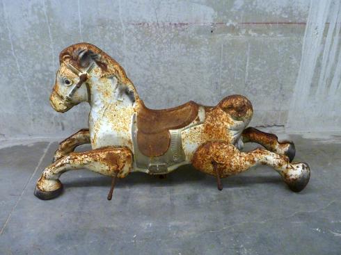 steel rocking horse, flamingsteel.com, roy mackey, steel art, steel sculpture, vancouver bc